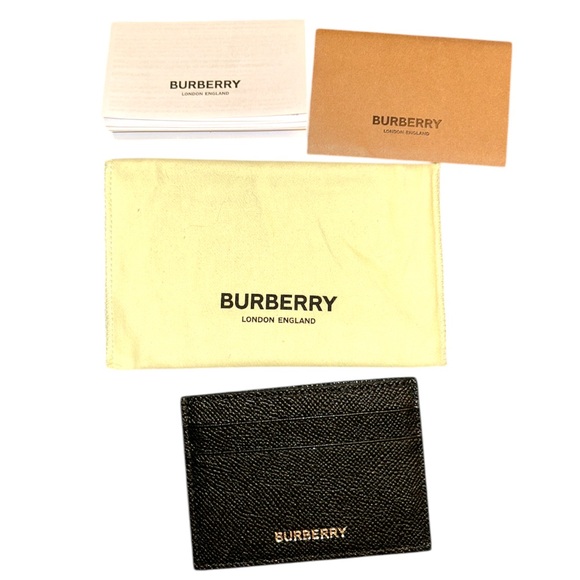 Burberry Sandon Business Grained Black Pebbled Leather Wallet FULL INCLUSION NEW - Picture 1 of 10